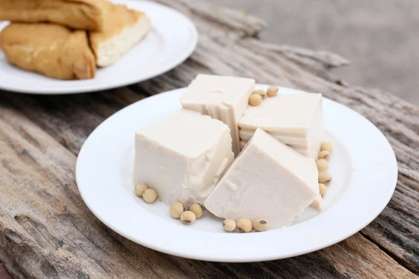 Soya fasulyesi ve soya peyniri — Stok fotoğraf