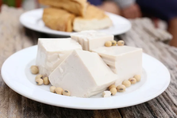 Soya fasulyesi ve soya peyniri — Stok fotoğraf