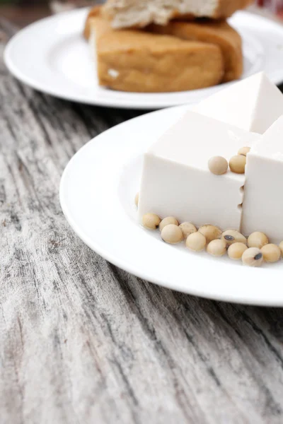 Soya fasulyesi ve soya peyniri — Stok fotoğraf