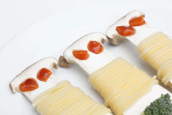 Comida de espaguete no dia de Halloween — Fotografia de Stock