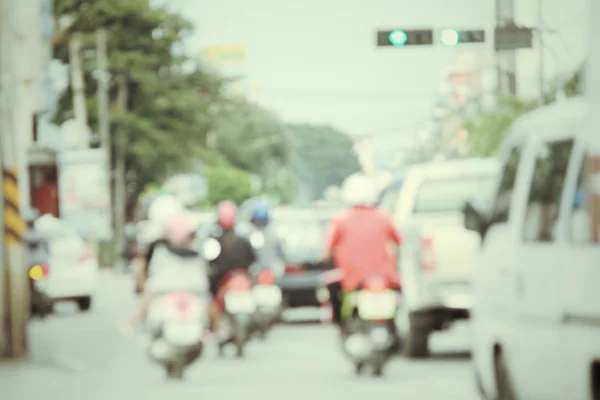 Blurred of car in city — Stock Photo, Image