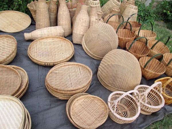 Wooden baskets — Stock Photo, Image