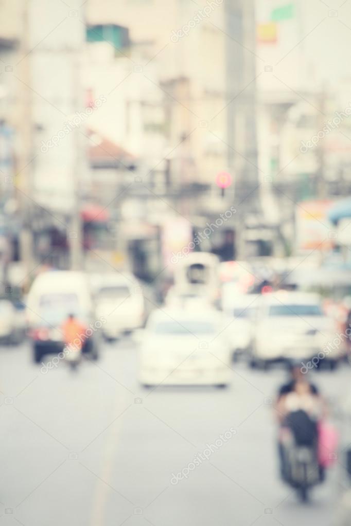 blurred of car