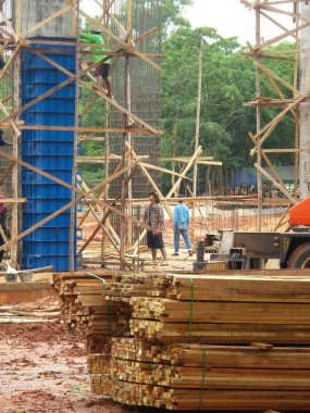 tamamlanmamış Binası inşaat sahasında