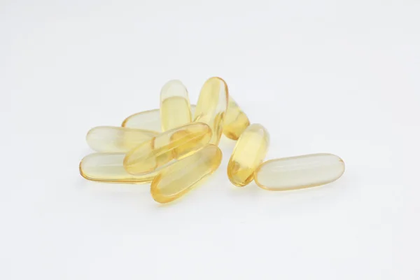 Cod liver oil capsules — Stock Photo, Image