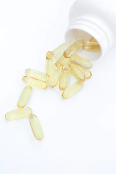 Cod liver oil capsules — Stock Photo, Image