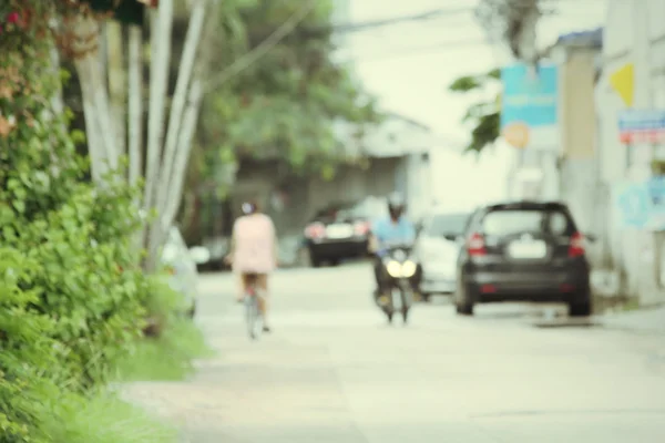 Blurred of car on road — Stock Photo, Image