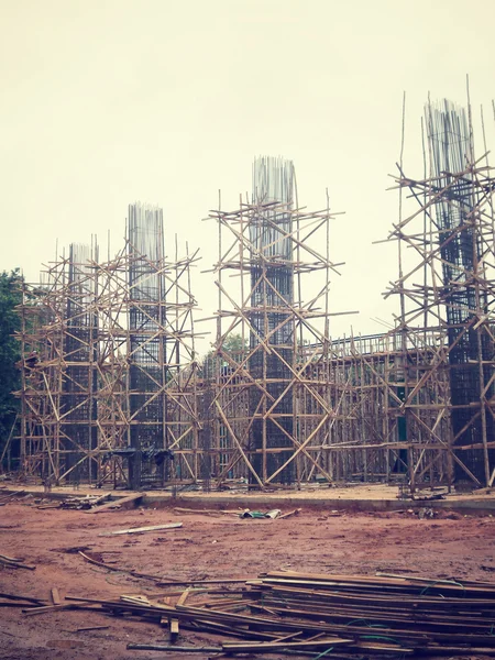 Unfinished building at construction site — Stock Photo, Image