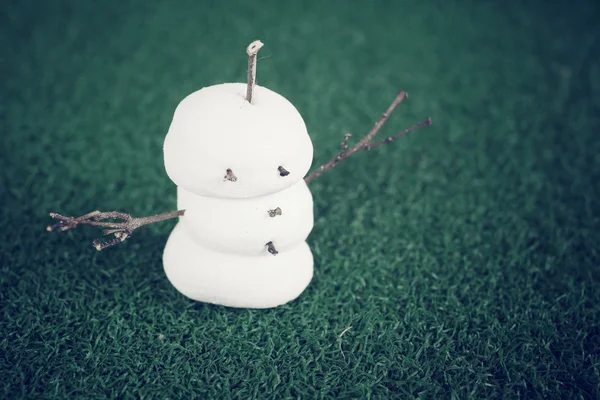Snögubbe av marshmallow i jul — Stockfoto