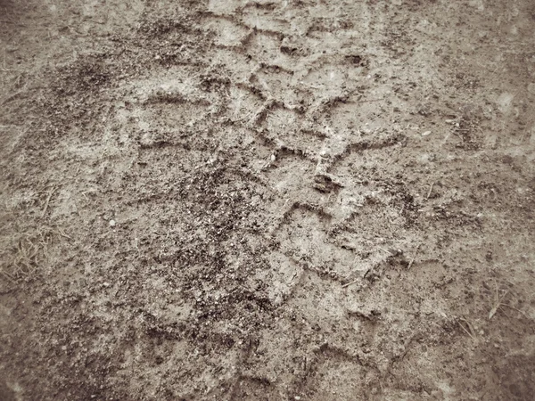 Wheel tracks on the soil. — Stock Photo, Image