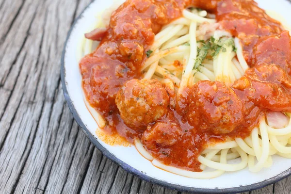 Pastas y albóndigas — Foto de Stock