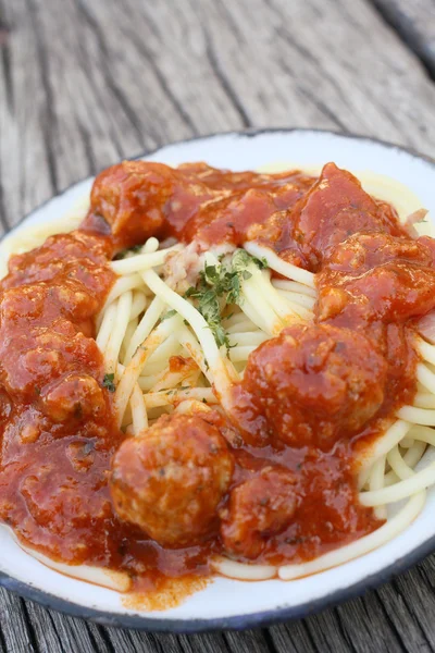 Pastas y albóndigas — Foto de Stock