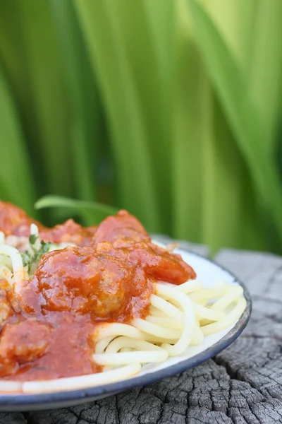 Pastas y albóndigas — Foto de Stock