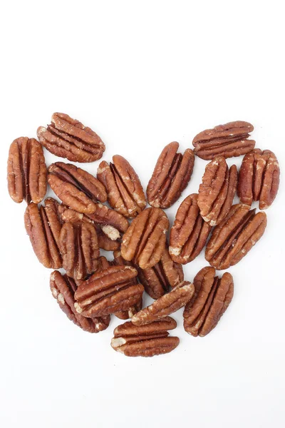 Hjärtat av pecannötter — Stockfoto