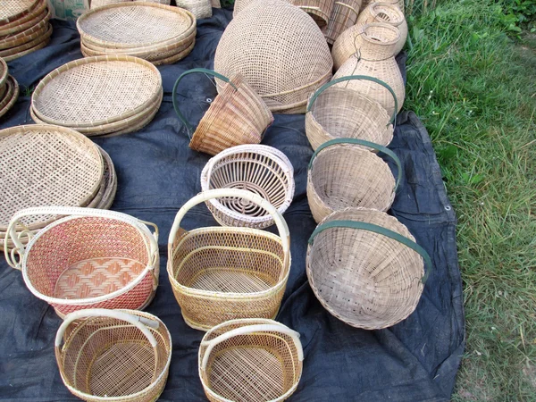 Wooden baskets — Stock Photo, Image