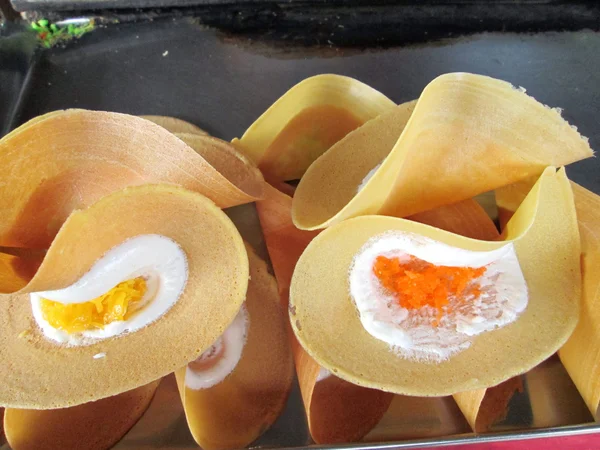 Primo piano della frittella croccante tailandese — Foto Stock