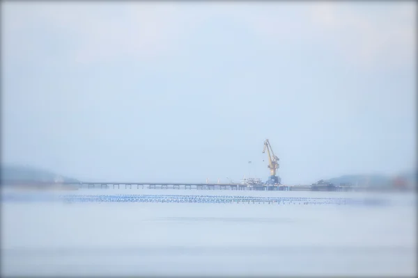 Blurred of harbour — Stock Photo, Image