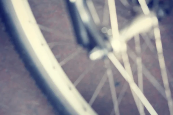 Blurred of wheel bicycle — Stock Photo, Image