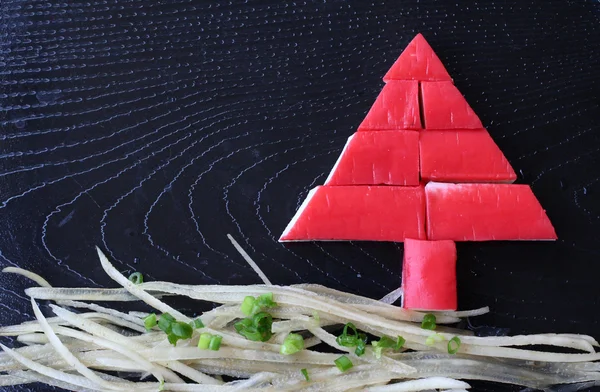 Árbol de Navidad de la comida — Foto de Stock