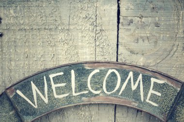 Tabela vintage içinde hoş geldiniz.