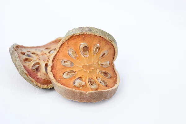 Potongan buah bael kering — Stok Foto
