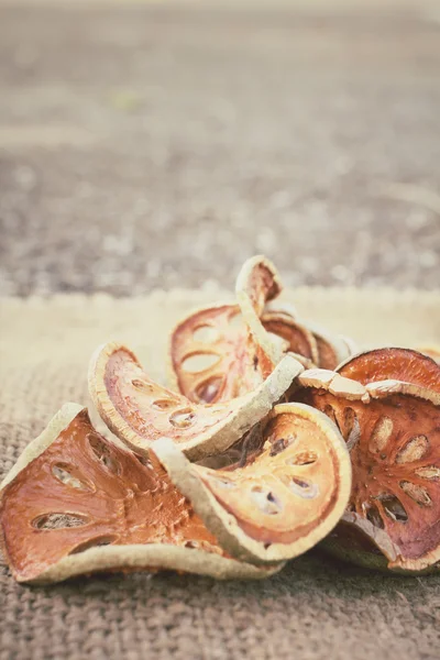 Fette di frutta secca di bael — Foto Stock