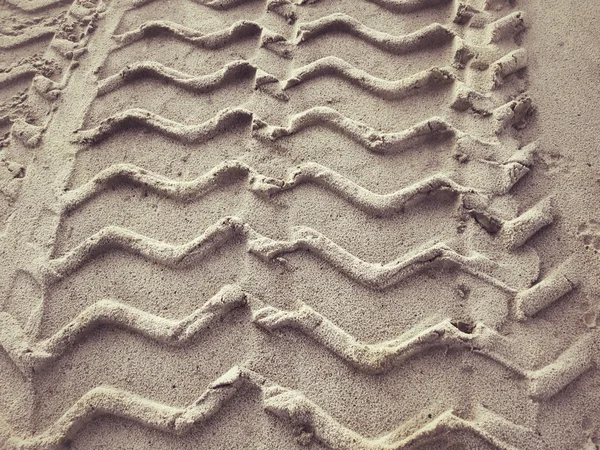 Wheel tracks on the soil. — Stock Photo, Image