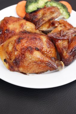 Kavrulmuş Tavuk budu ve kanatlar