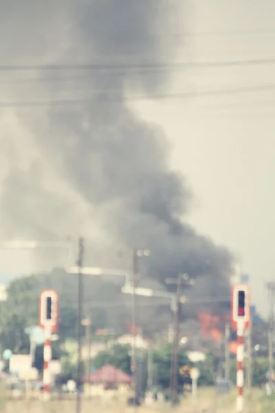 Flou de la gare en feu — Photo