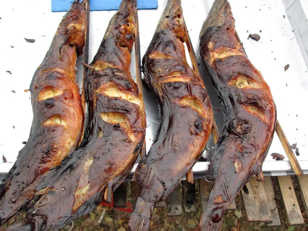 バーベキューの魚 — ストック写真