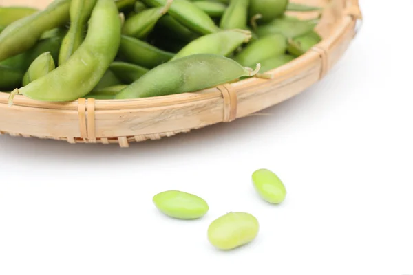 Green soybeans — Stock Photo, Image