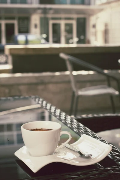 Café expreso en la cafetería — Foto de Stock