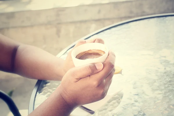 Espresso coffee at coffee shop — Stock Photo, Image