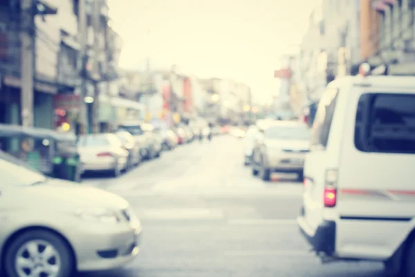 Auto auf Straße verwischt — Stockfoto