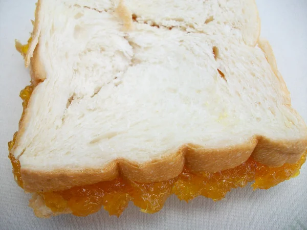 Pan con mermelada de naranja — Foto de Stock