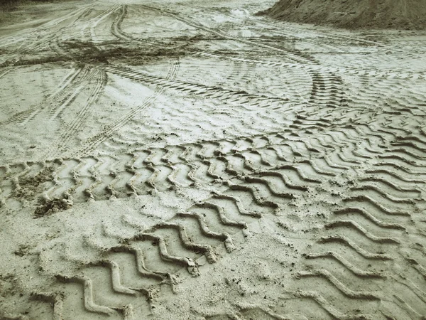 Wielsporen op de grond. — Stockfoto