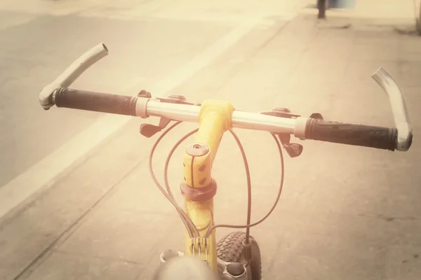 Handlebar of bike — Stock Photo, Image