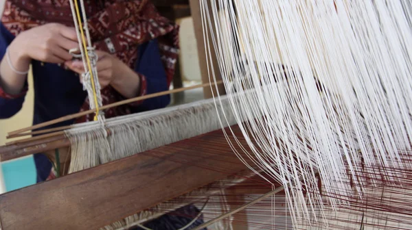 Handmade weaving thread — Stock Photo, Image