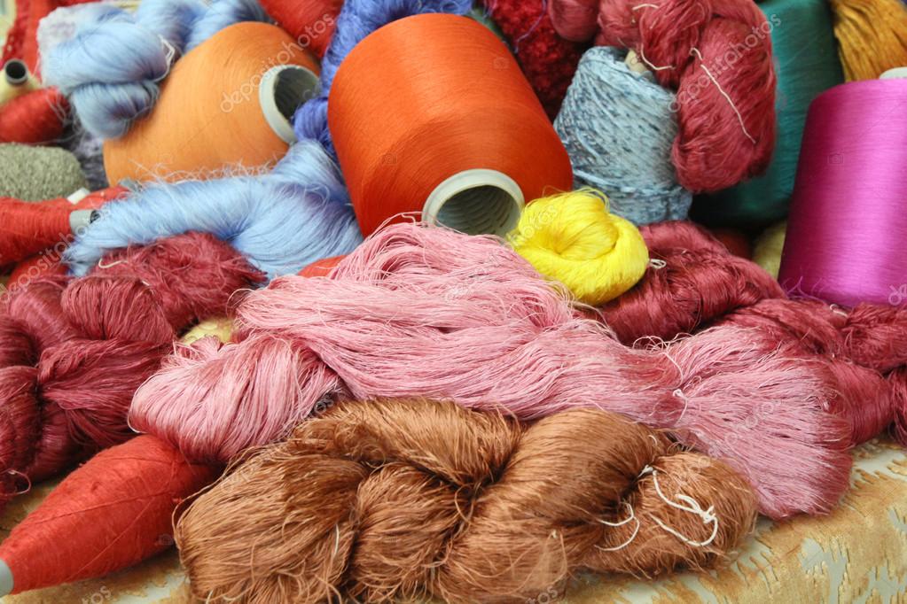 Raw silk thread — Stock Photo © luknaja 60928839