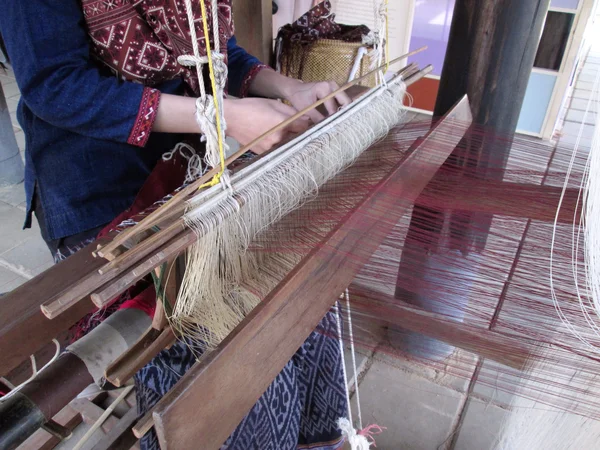 Handmade weaving thread — Stock Photo, Image