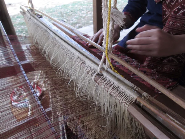 Handmade weaving thread — Stock Photo, Image