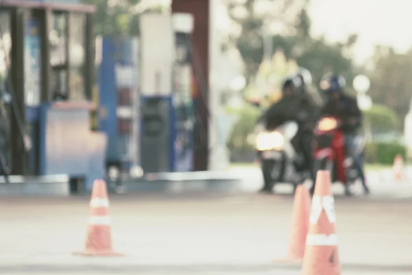 Blurred of gas station — Stock Photo, Image