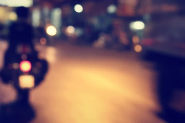 Blurred of car in city at night