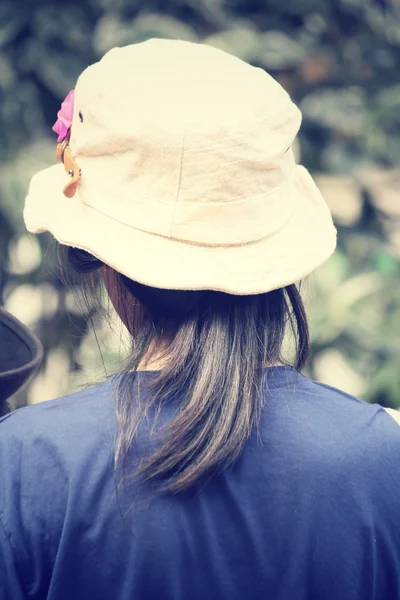 Woman with hat — Stock Photo, Image