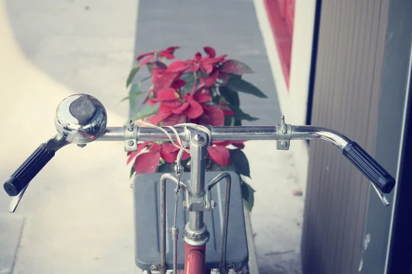 Vintage bicycle handlebar. — Stock Photo, Image