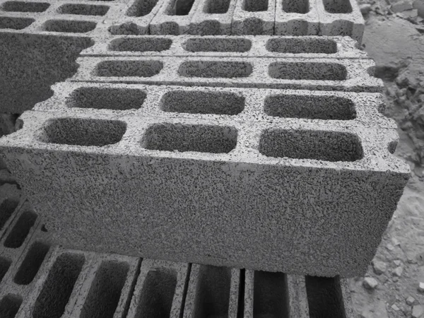 Gray brick for construction — Stock Photo, Image