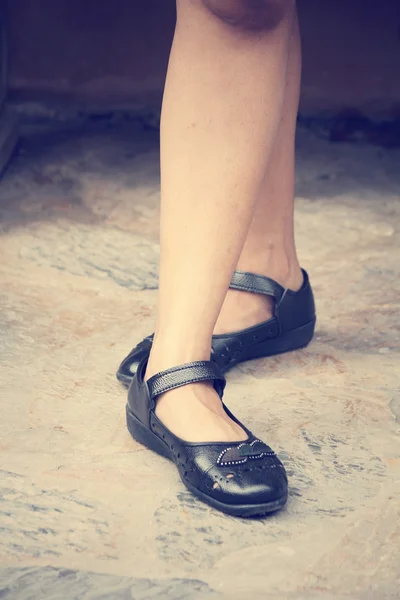 Žena nohy a boty — Stock fotografie