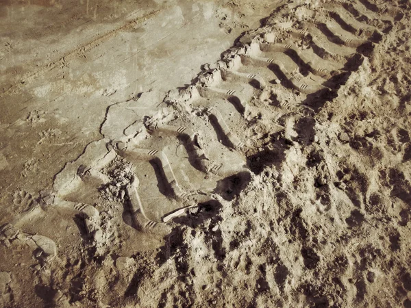 Wielsporen op de grond. — Stockfoto