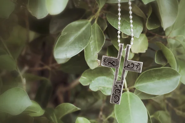 Necklace with cross — Stock Photo, Image