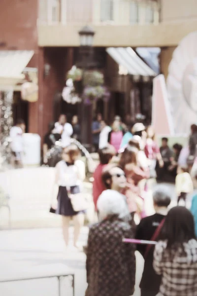 Blurred of people walking in city — Stock Photo, Image